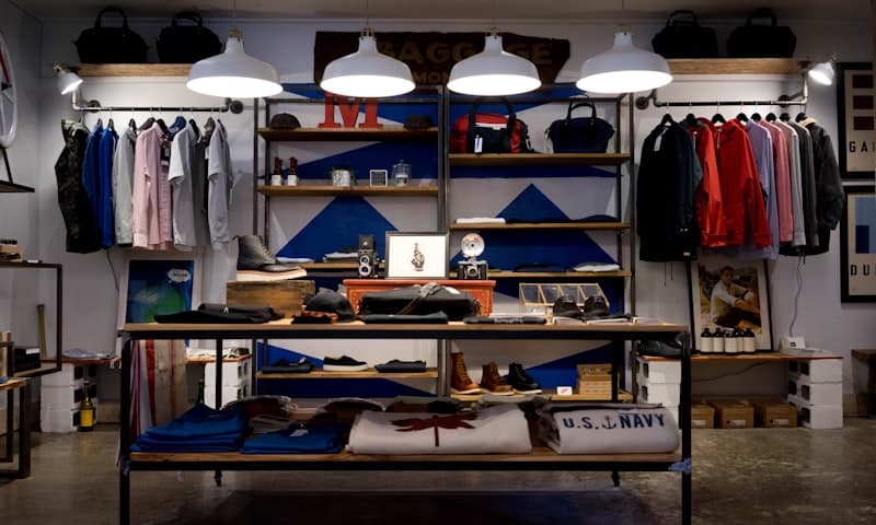 アパレルショップの店内